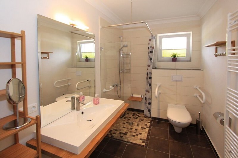 The modern ground floor shower bathroom (suitable for wheelchair users)