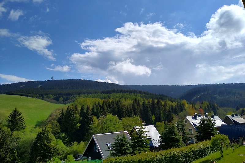 Blick in die Berge vom Wohnzimmer