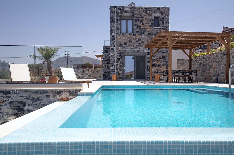 "Natural stone house 6" with pool and sea view, large terrace