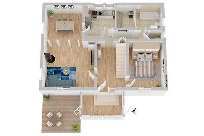 Berghaus10 - gemütliches Ferienhaus mit Kamin, Sauna, Grill, Tischkicker und gr. Grundstück