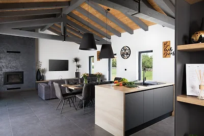Modern villa with pool in a small p