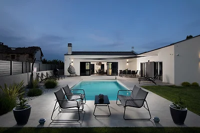 Modern villa with pool in a small p