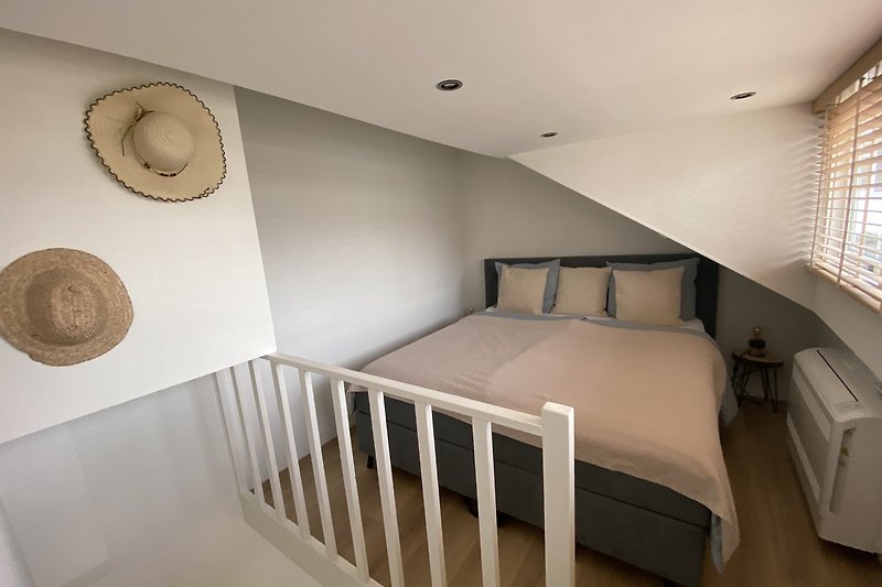 Beautiful bedroom with adjustable mood lighting