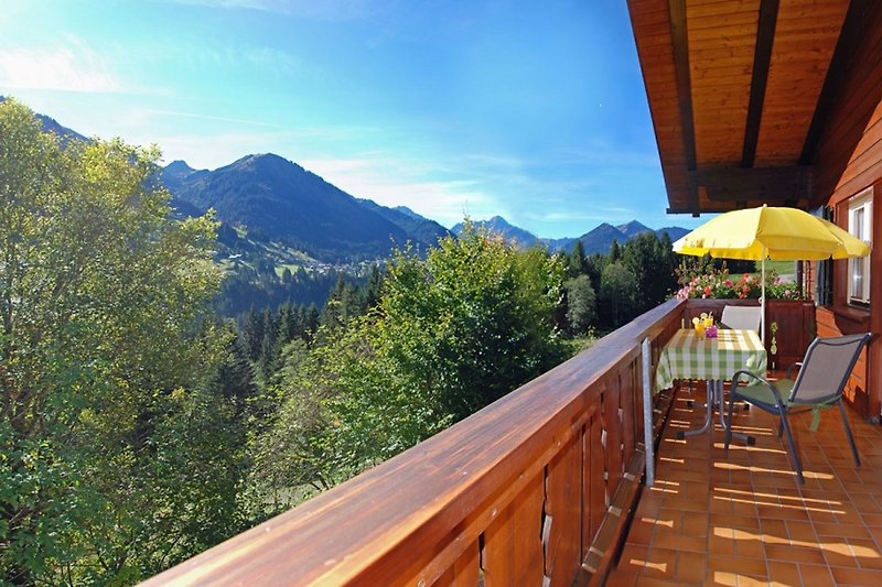 Aussicht Balkon App. Fellhorn-Sommer