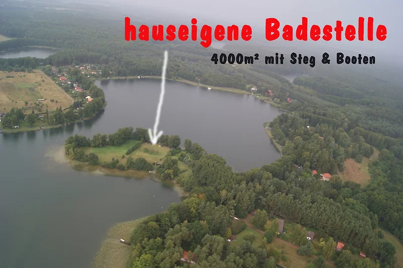 Hauseigene Badestelle 4000m² groß
