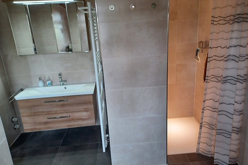 Modernes Badezimmer (WC, Dusche)