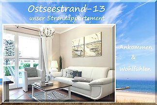 ☀️Ostseestrand-13 ⎈⎈⎈⎈⛱(W-LAN+Sauna)