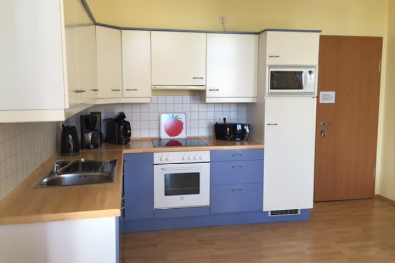 Fully equipped open plan kitchen