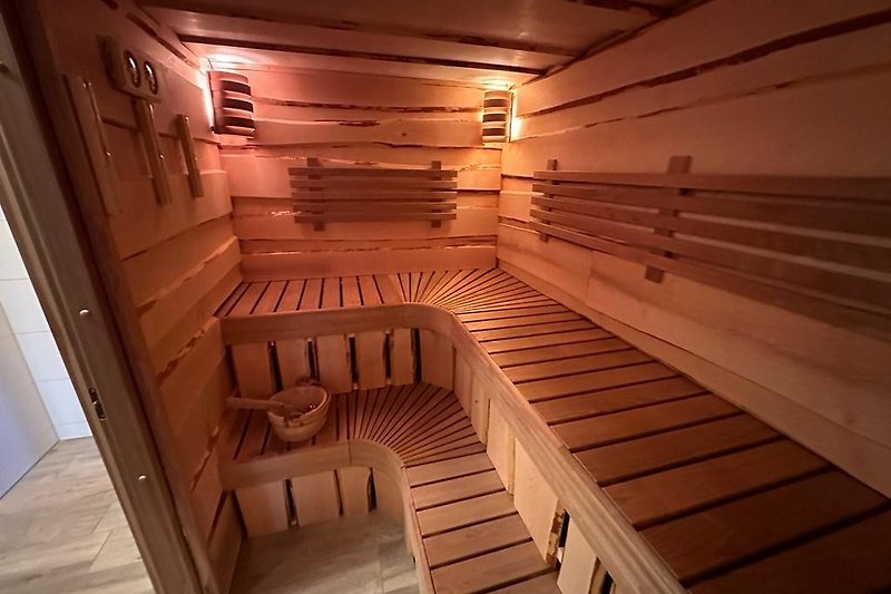 unsere neue Sauna