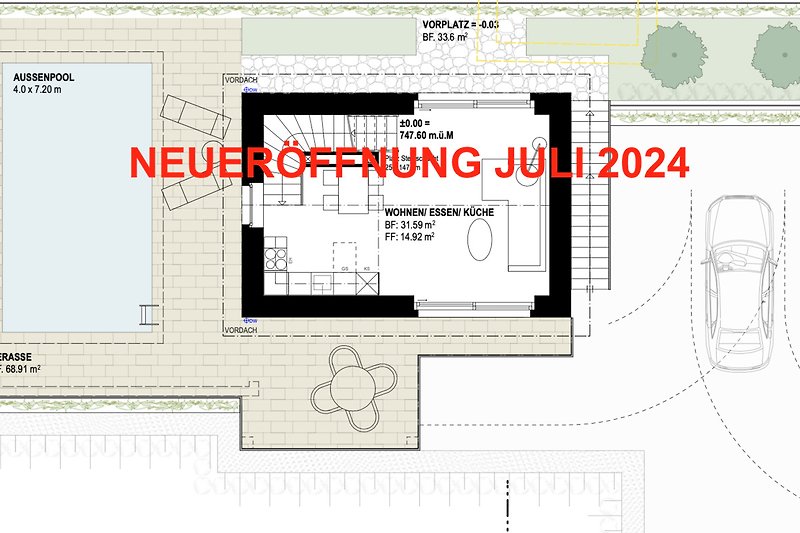 PICCO - NEUERÖFFNUNG JULI 2024 - GRUNDRISS LIVING/DINING/KÜCHE