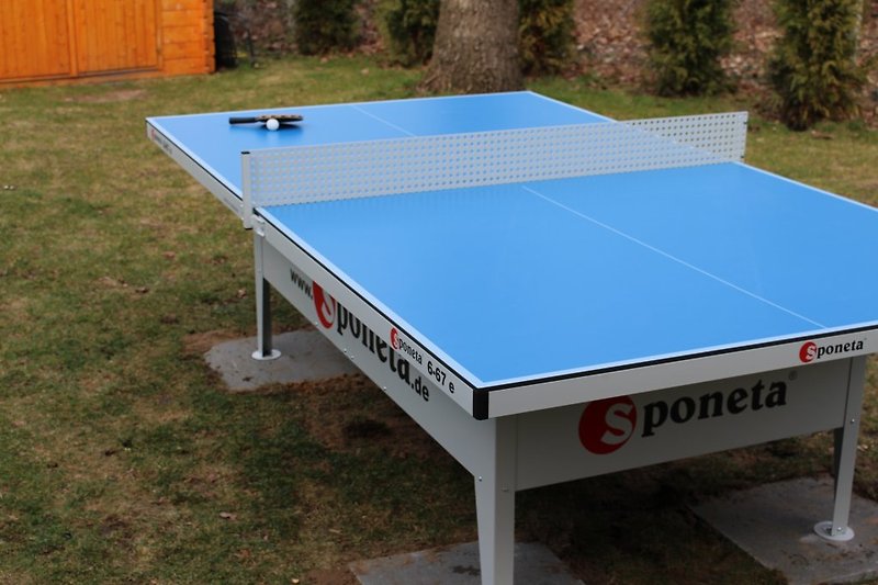 Table de ping-pong dans le jardin