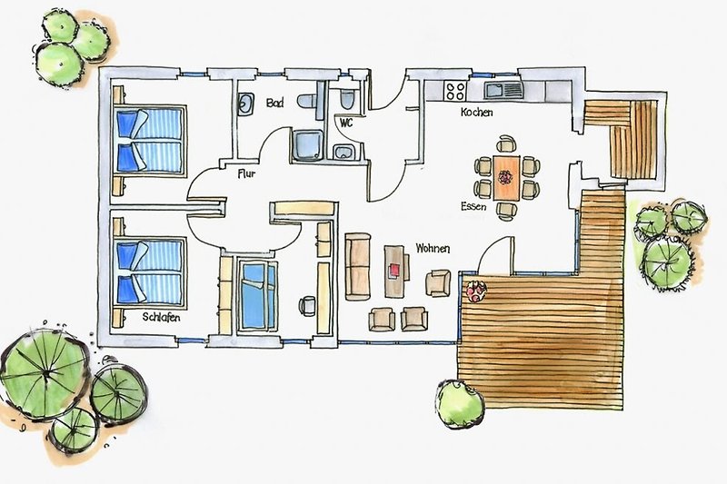 Grundriss des Hauses