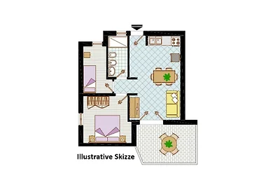 Residenz Euro Club Dreizimmer-Wohnung Trilo...