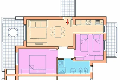Villaggio A Mare Dreizimmer-Wohnung Trilo Poo...