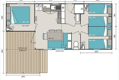 Feriendorf Els Pins Mobilehome Premium 3AC