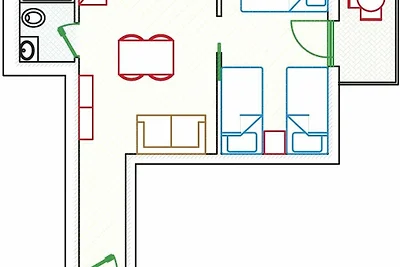 Residenz Katja Zweizimmer-Wohnung Tipo B mit...