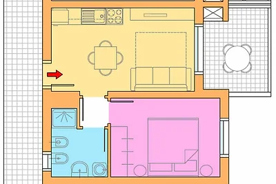 Villaggio A Mare Zweizimmer-Wohnung Bilo HR4