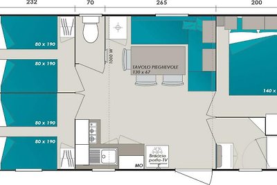 Feriendorf Cisano Mobilehome Turchese