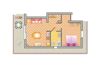 Residenz Onda Blu Zweizimmer-Wohnung Bilo