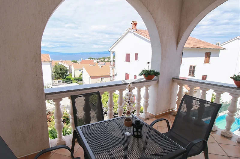 Balkon met uitzicht op zee