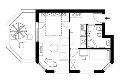 Il piccolo studio, giardino, 1-2 prs