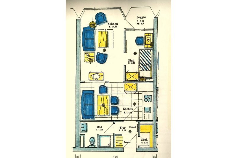 Plan d'étage FeWo KNE 35