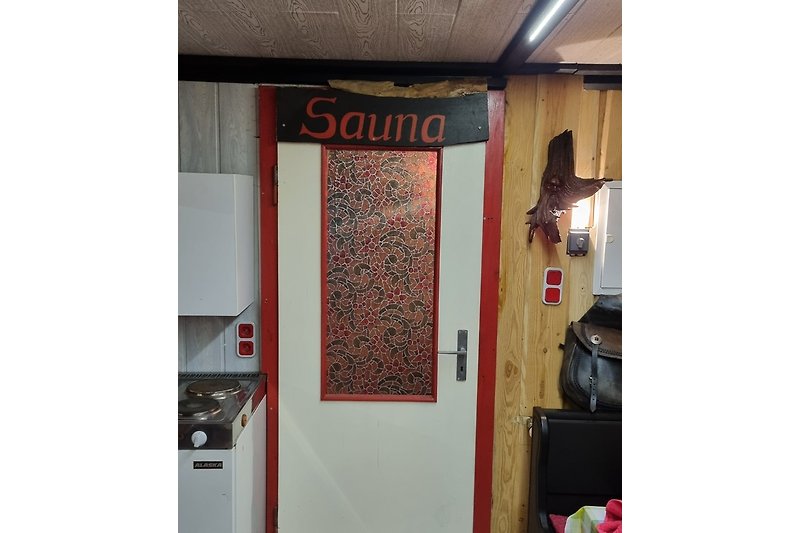 Eingang zu Sauna