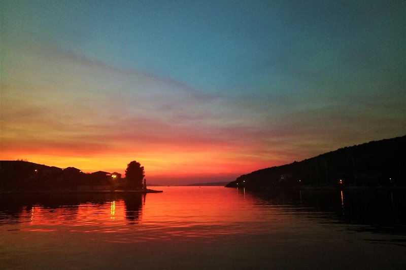 Sunset on Drvenik Veli island.