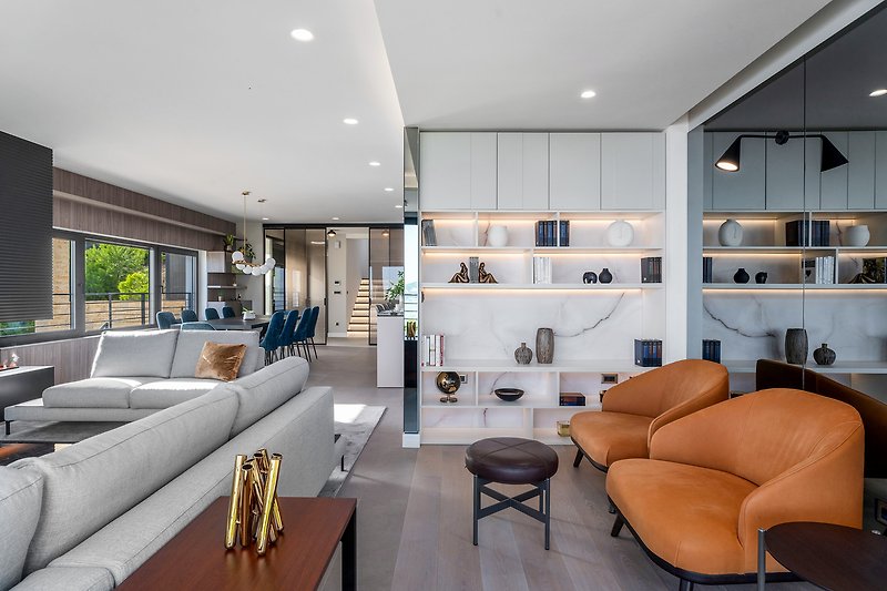 Modern furnished living area