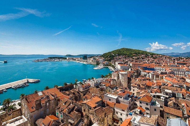 Berühmte Stadt Split mit ihren großartigen historischen Sehenswürdigkeiten