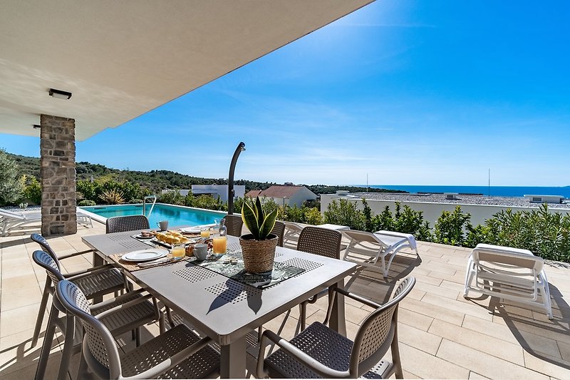 The nearest pebble beach is only 150m from the property offering a crystal clear Adriatic sea and the most beautiful sunset views.