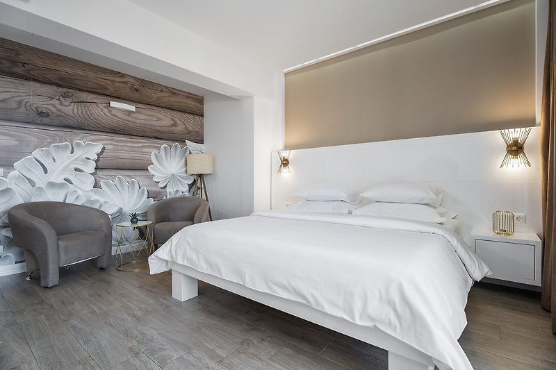 Schlafzimmer Nr. 3 mit eigenem Bad: Doppelbett 180x200cm und Terrassenausgang