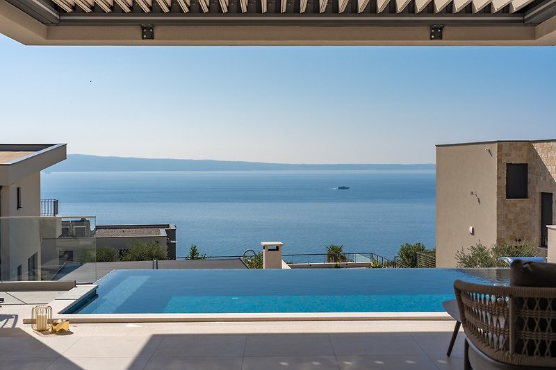 Five-bedroom villa with panoramic sea and island views