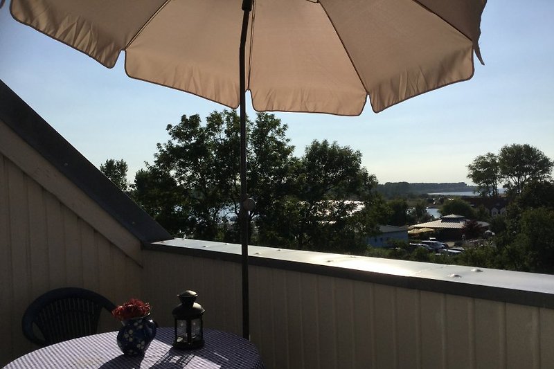 Vista del balcón en verano