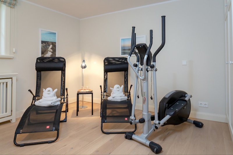 Fitness area and relaxation room