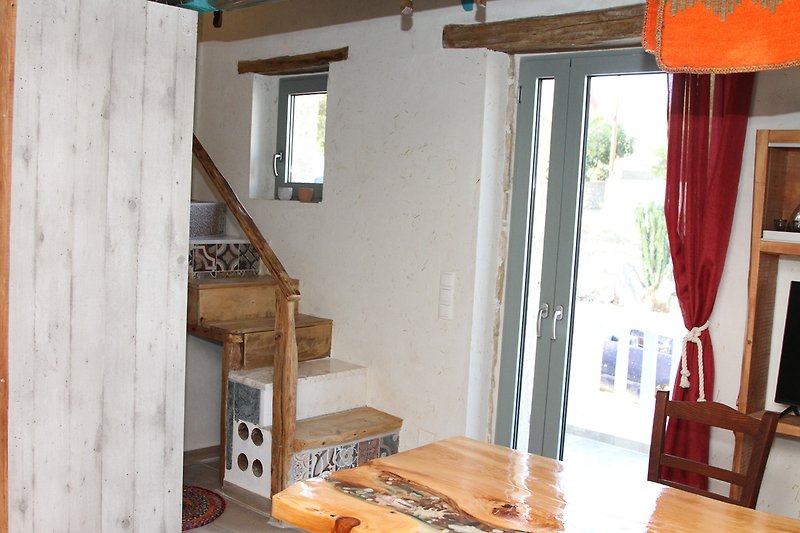 Wohnbereich mit privaten Balkon Galerie-Apartment Matala
