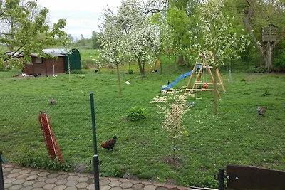 Bauernhof mit Badestelle und Boot