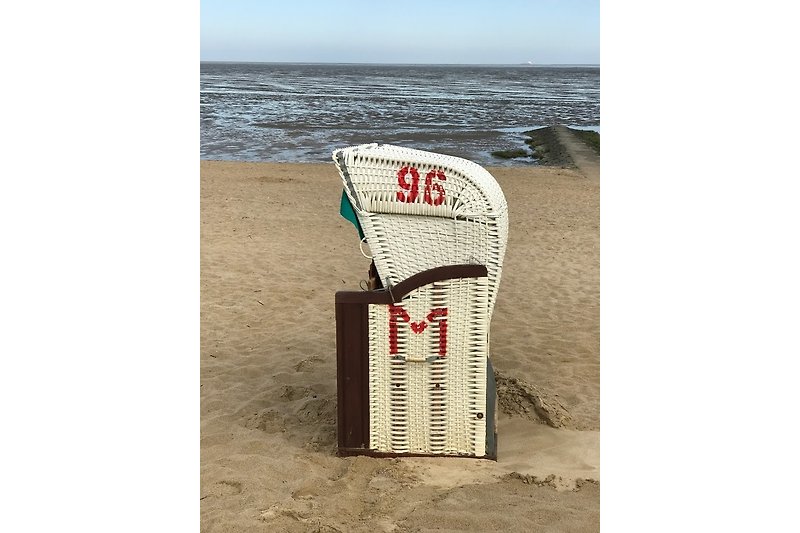 Beach chair at the beach included