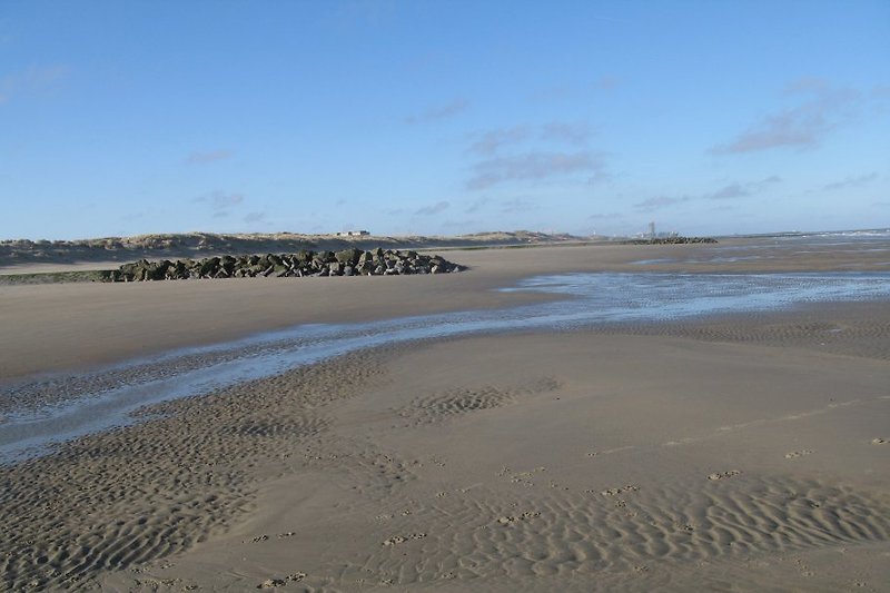 Bredene Strand mit Blick auf Ostende