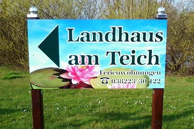 Landhaus am Teich Ferienhaus türkis