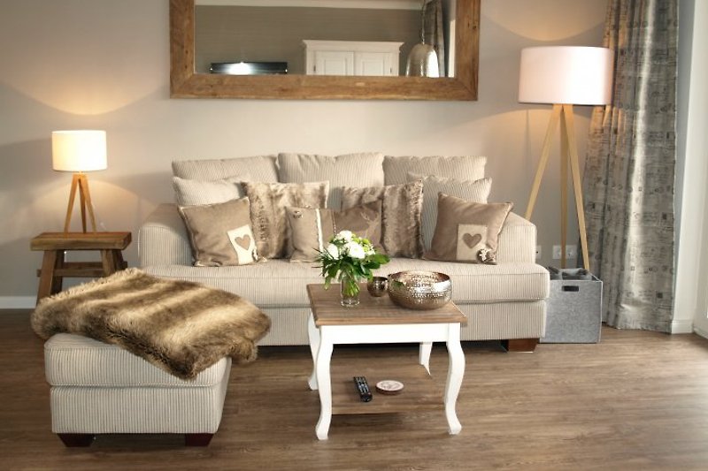 Bright natural tones and a cozy chalet atmosphere...