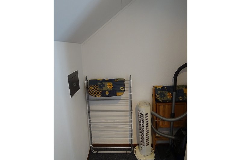 safe, drying rack, vacuum cleaner and extra ventilator,