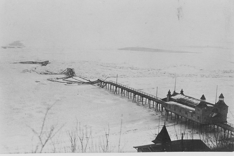 zerstörte Seebrücke Sellin 1924