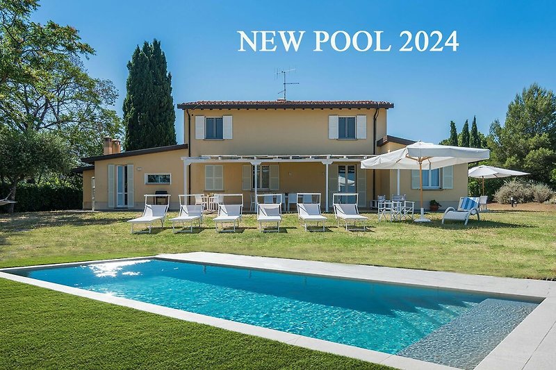 Villa Selene – Die Villa wird ab Beginn der Saison 2024 über einen neuen Pool (10 x 5 m – Tiefe 1,35 – 1,50) verfügen