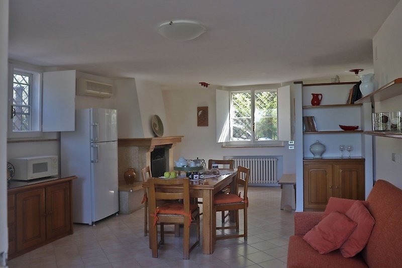 Villa Luisa- Offener Raum mit Wohnzimmer und Küche