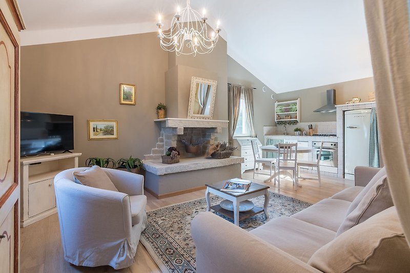 Villa Alis – Living room and kitchenette