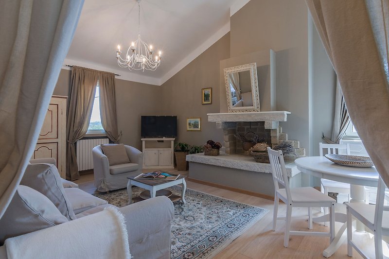Villa Alis - Living room with TV corner