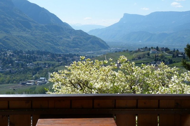 Südbalkon mit Blick auf die Umgebung von Dorf Tirol