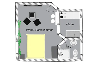 Bäckerhus  Whg 3 + 5 Einraumwohnung