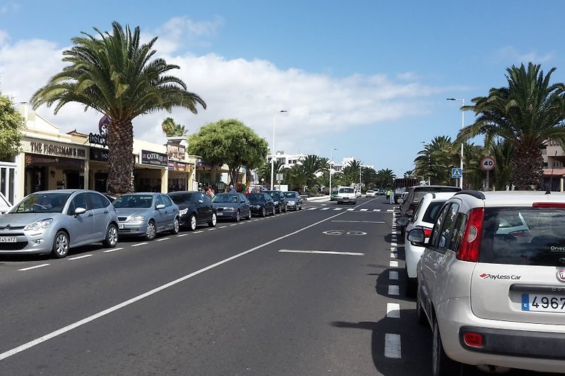 Street in front of the complex